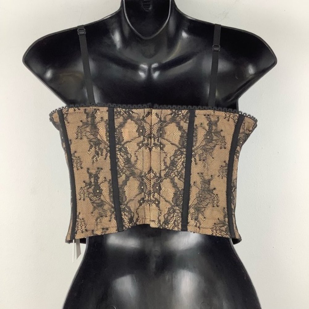 NWT Jonathan Simkhai Eve Bustier Top in Black Multi - Picture 4 of 6